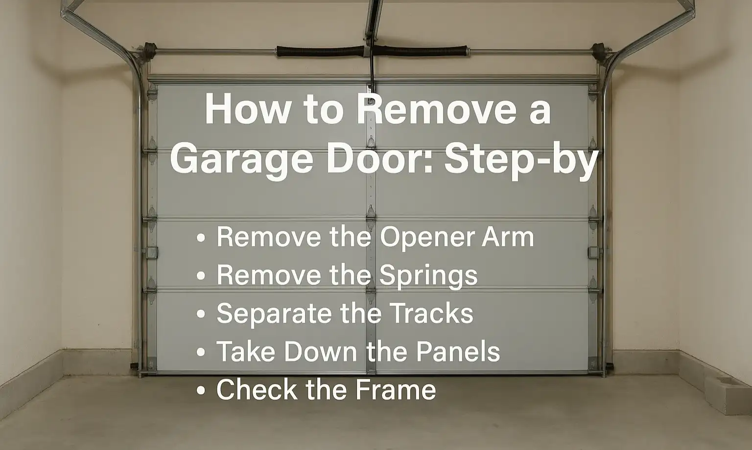 How to Remove a Garage Door