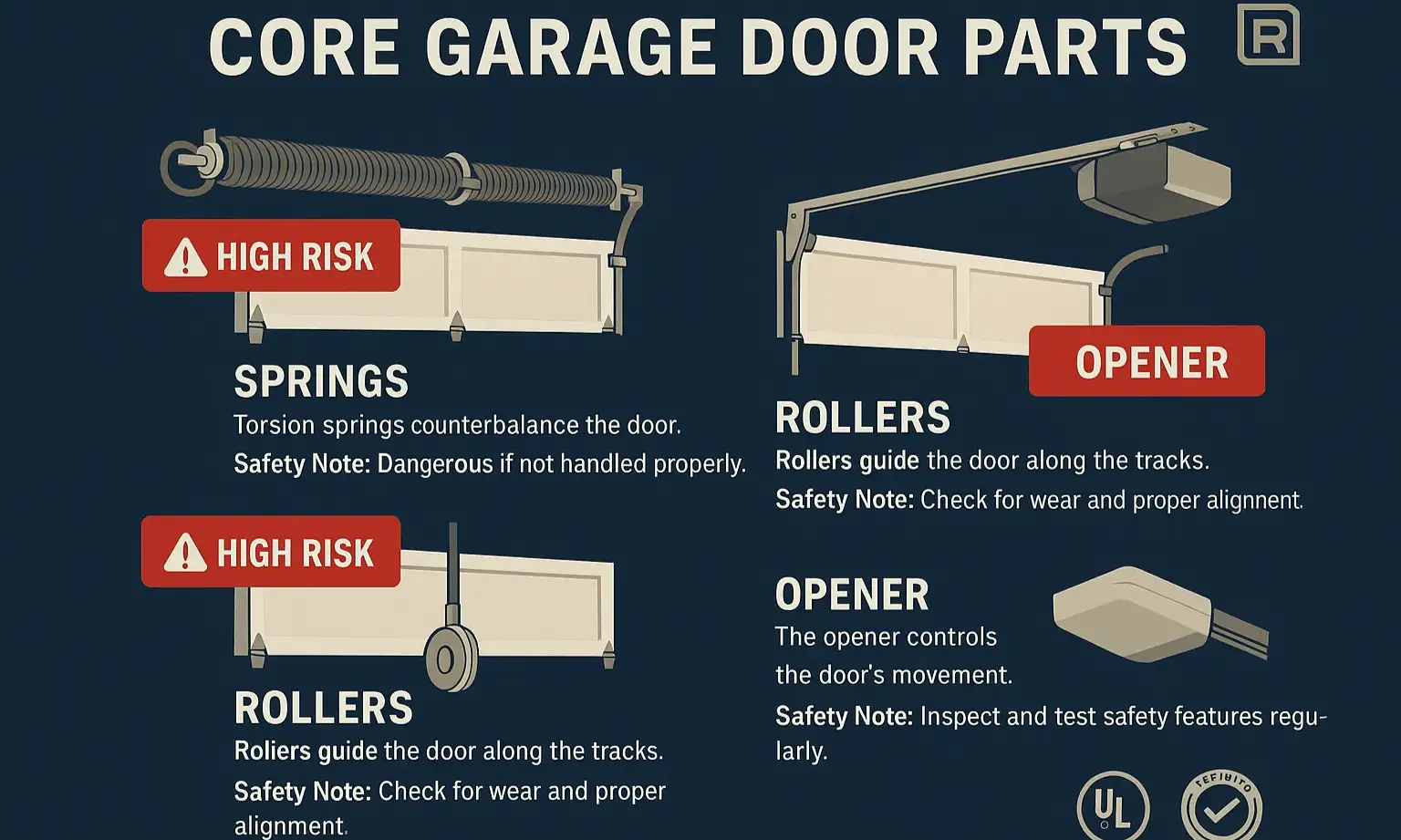 Understand your garage door's anatomy with safety-focused insights to build trust and recognize when to call a professional.