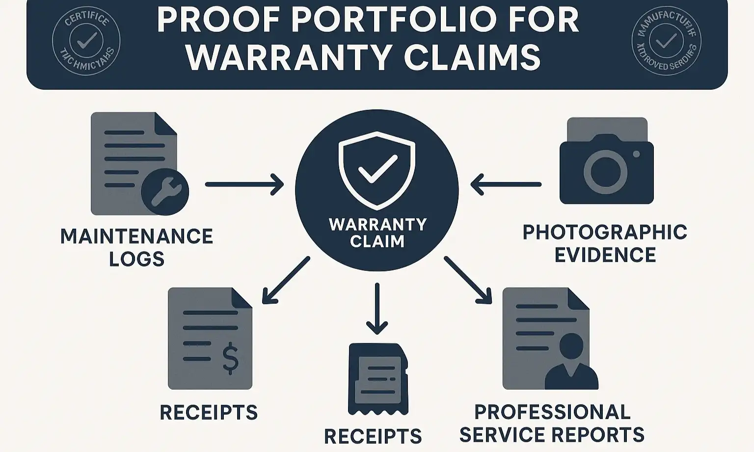 Comprehensive documentation is key to successful warranty claims—maintain detailed records to build an unassailable proof portfolio.