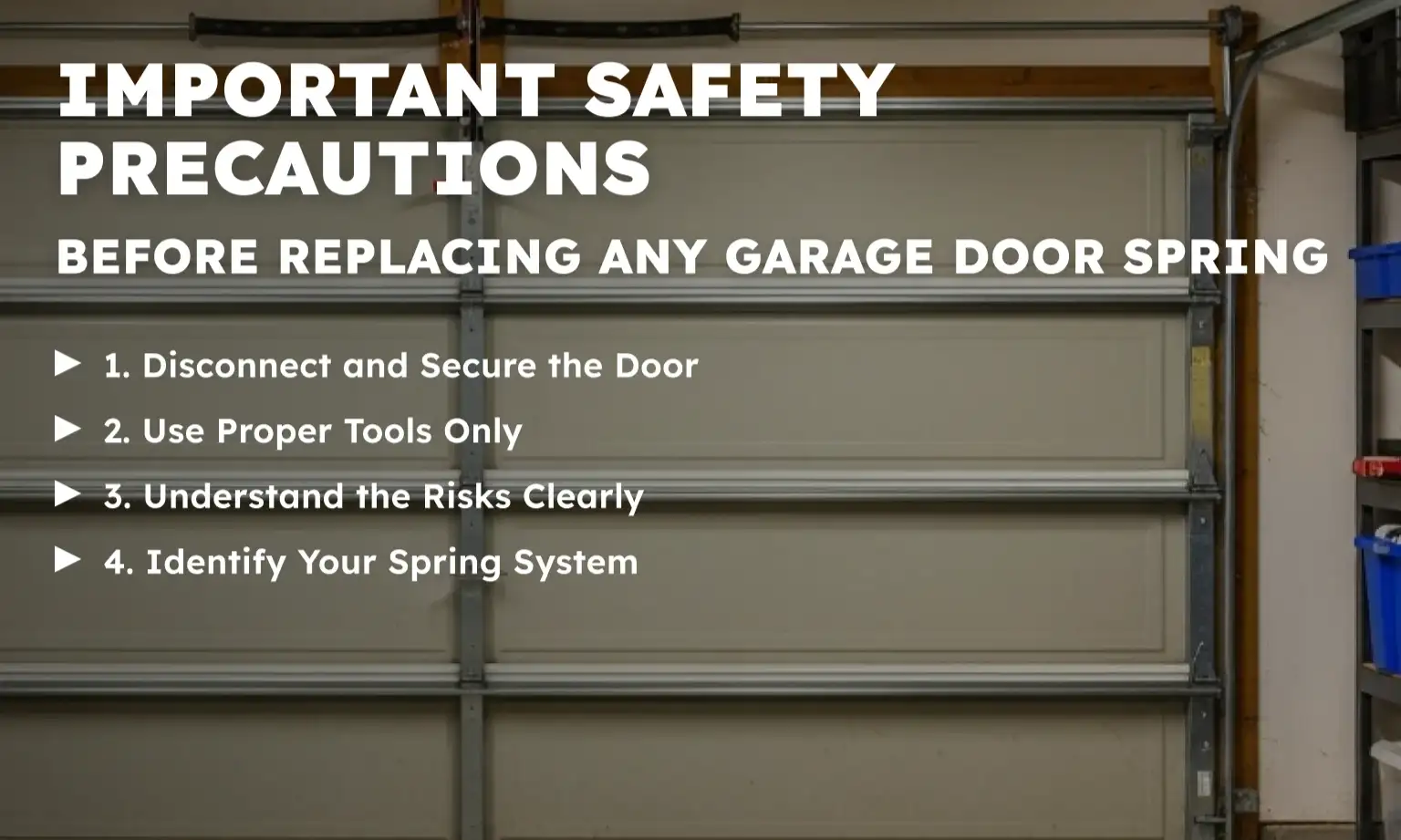 Important Safety Precautions Before Replacing Any Garage Door Spring