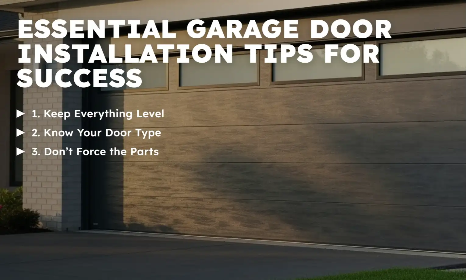 Essential Garage Door Installation Tips for Success