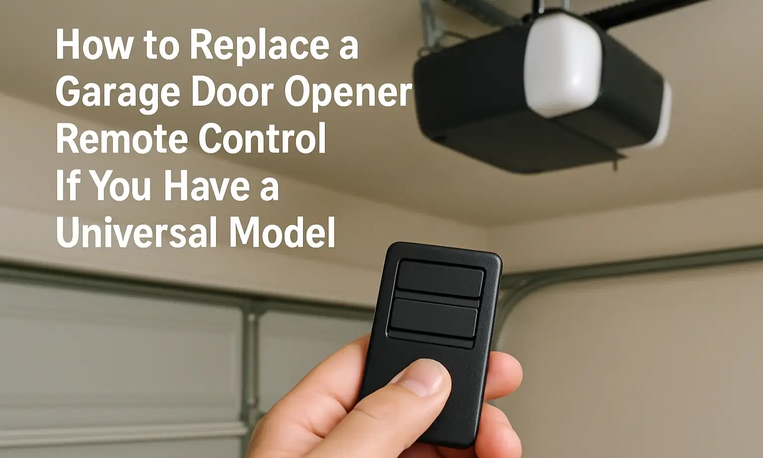 How to Replace a Garage Door Opener Remote Control If You Have a Universal Model