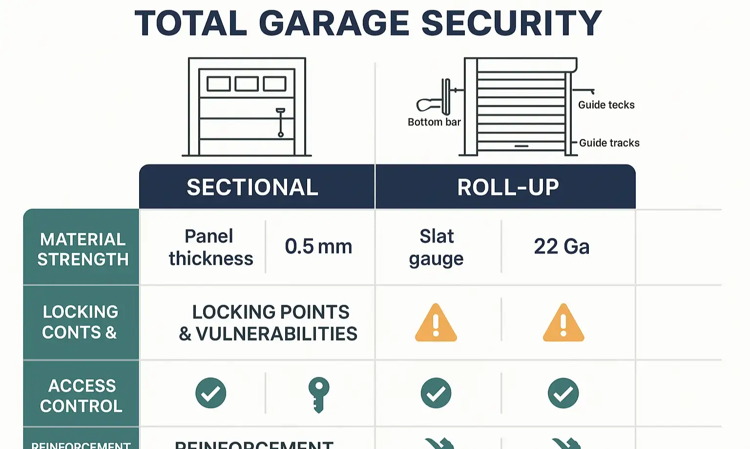 Compare sectional vs. roll-up door security for a confident choice