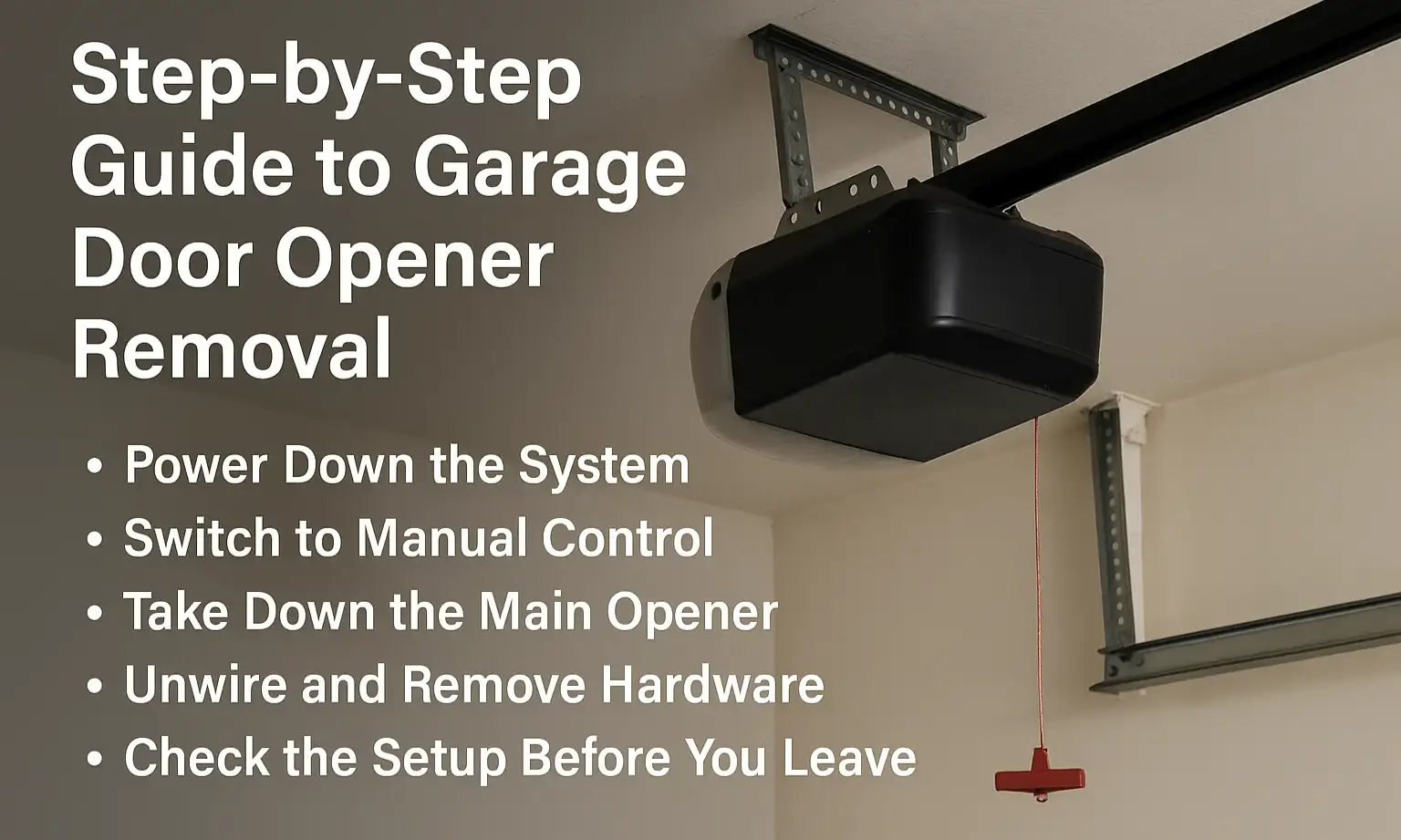 Step-by-Step Guide to Garage Door Opener Removal