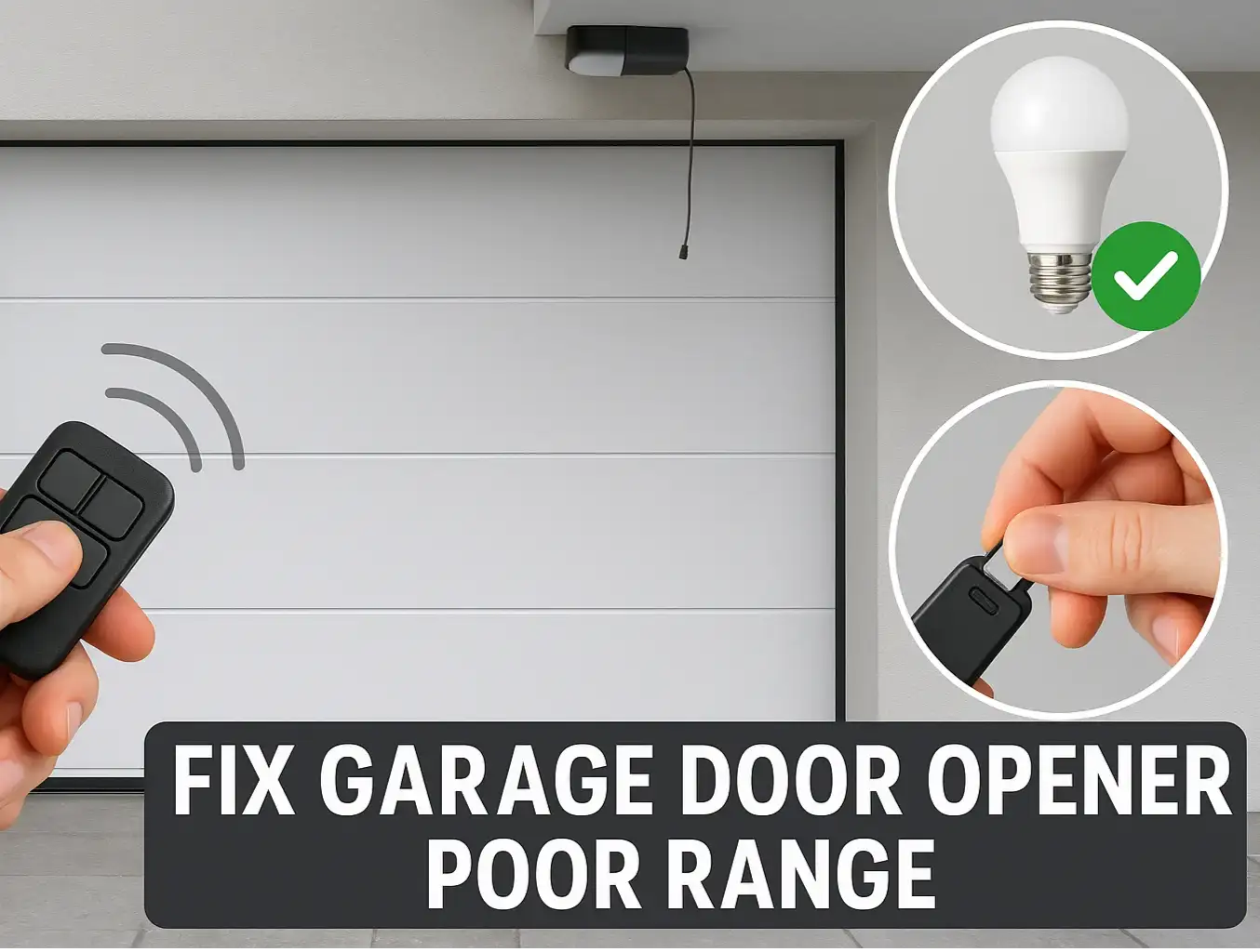 troubleshoot new garage door opener range photo