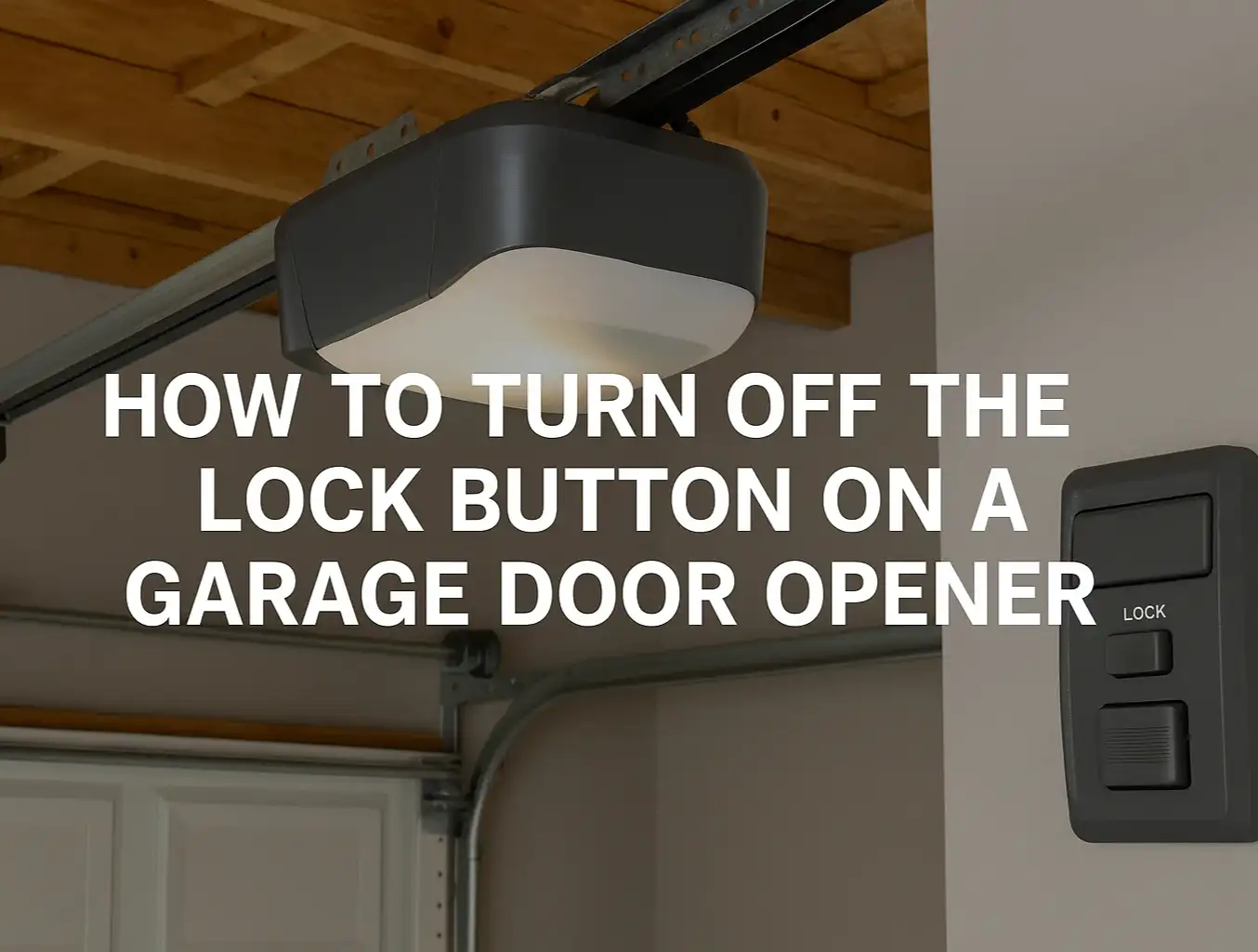 How to Turn Off the Lock Button on a Garage Door Opener