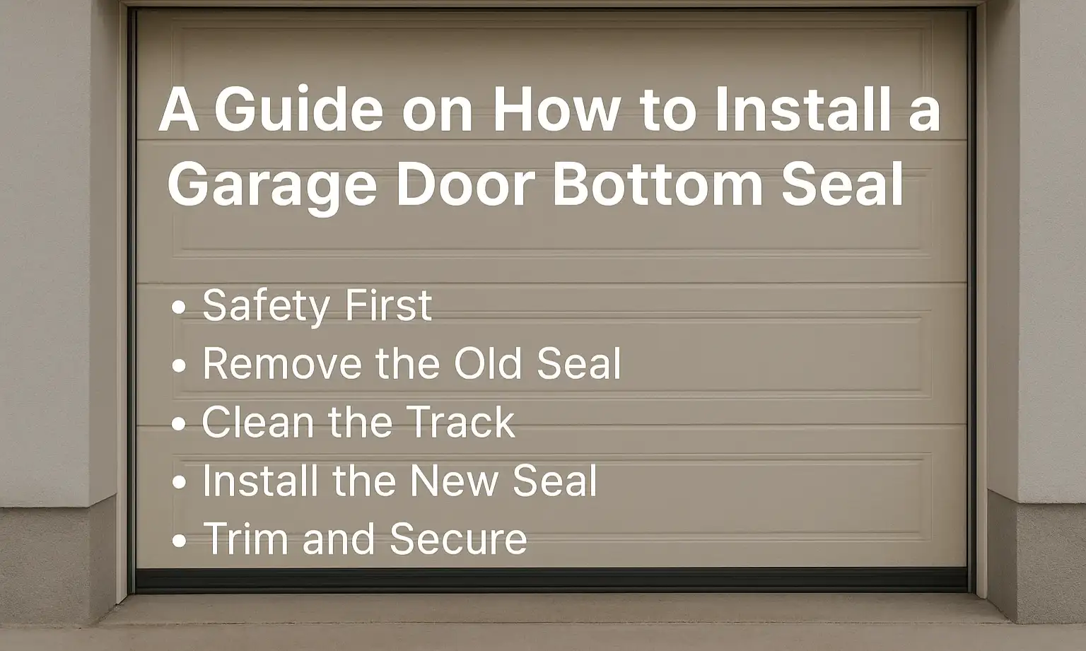 A Guide on How to Install a Garage Door Bottom Seal