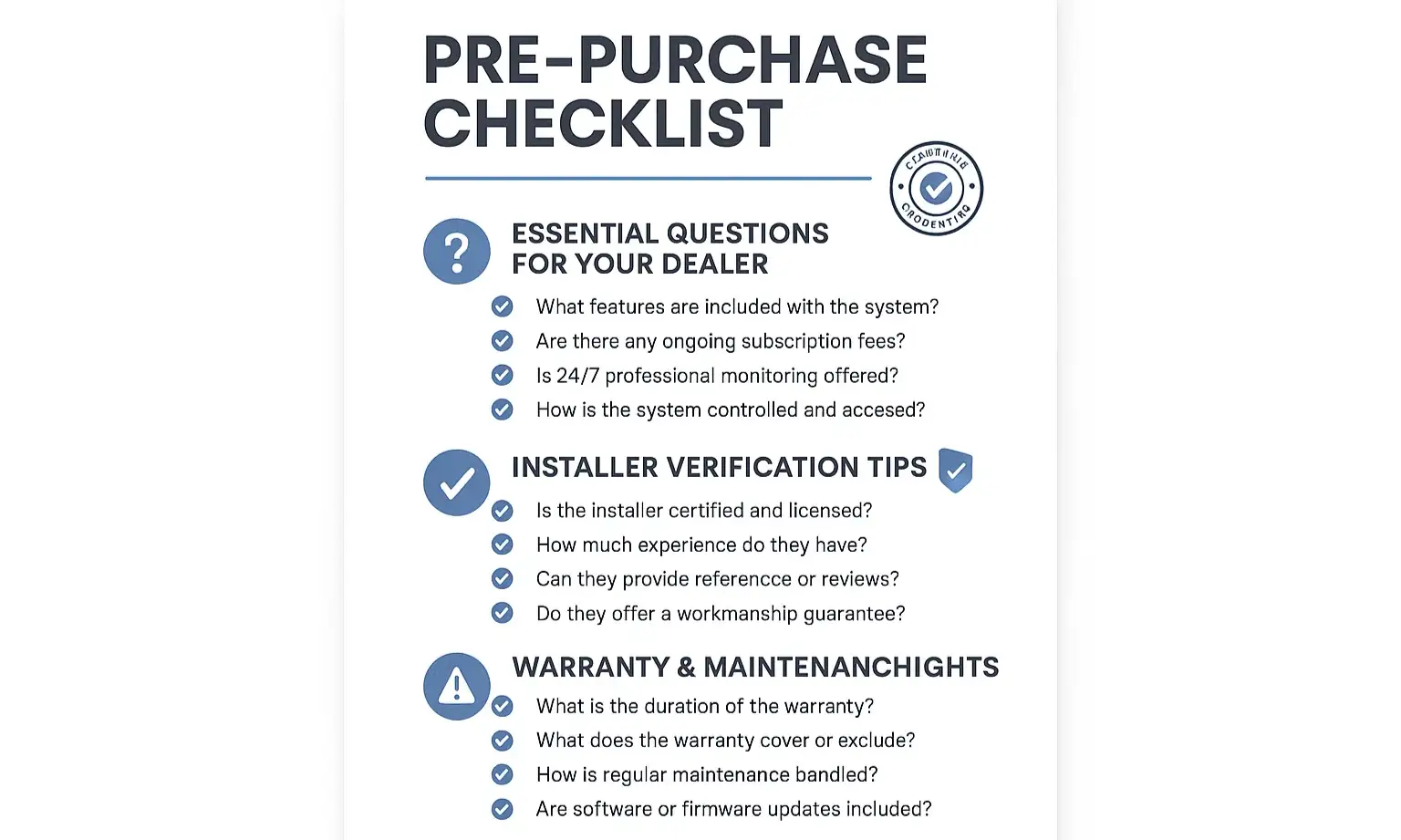 Checklist to verify, compare, and choose the right garage door
