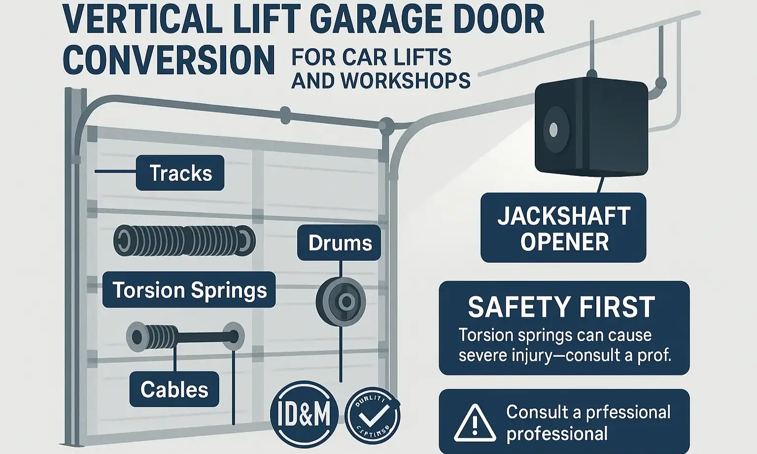 Understand the critical components behind a safe and effective vertical lift garage door conversion—your first step toward professional-grade overhead space optimization.