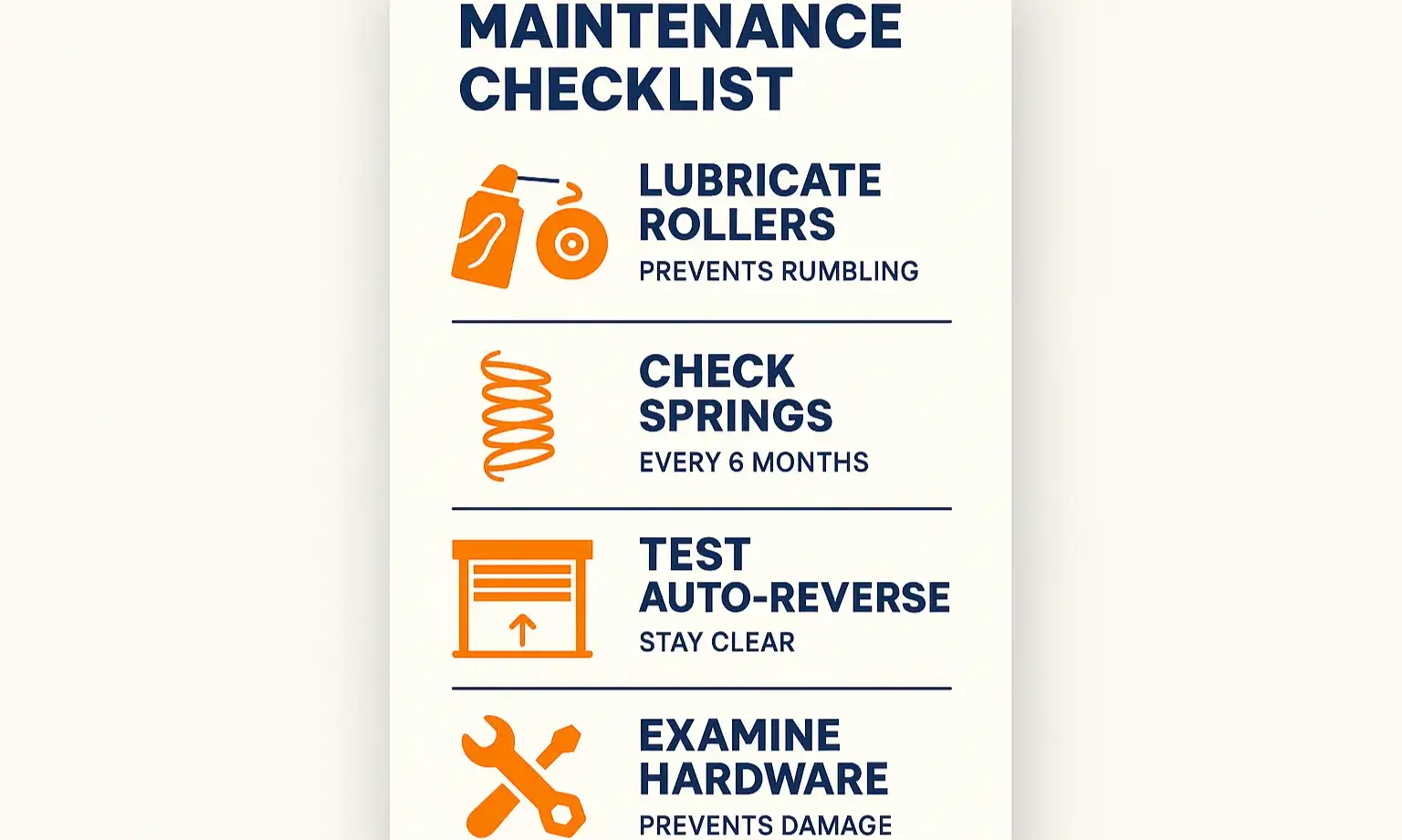 Essential maintenance checklist empowering Worcester homeowners to prevent costly repairs and extend garage door life safely and effectively.