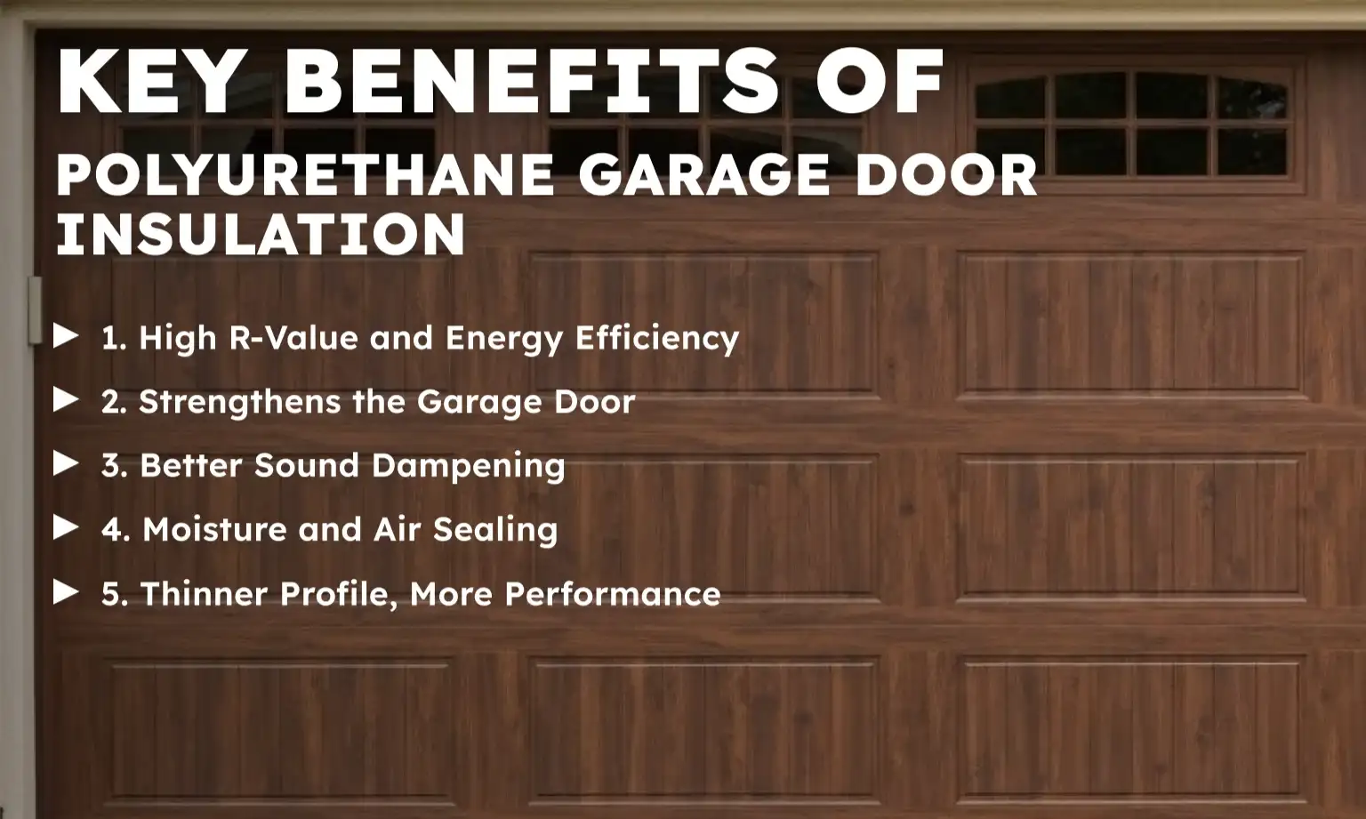 Key Benefits of Polyurethane Garage Door Insulation