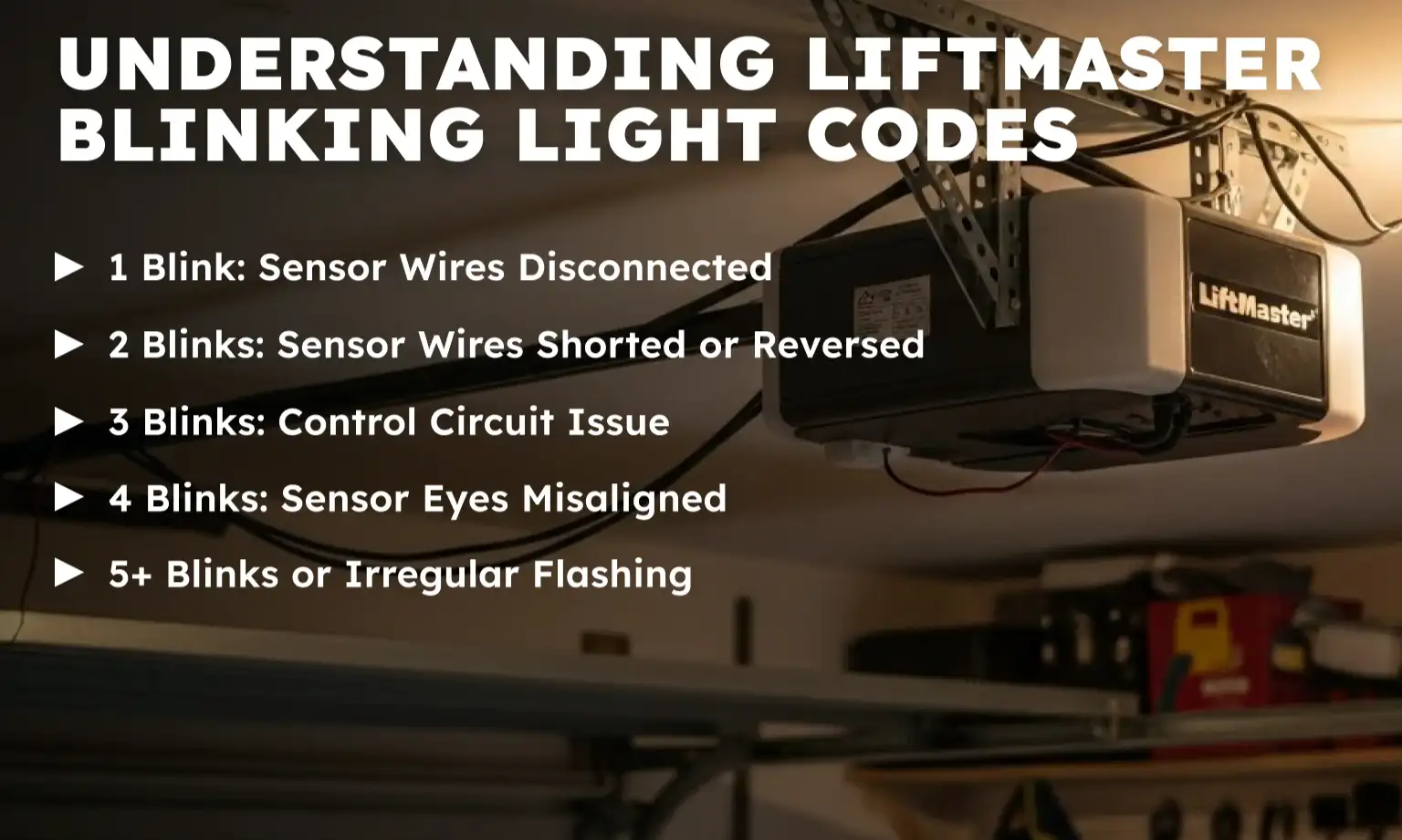 Understanding LiftMaster Blinking Light Codes