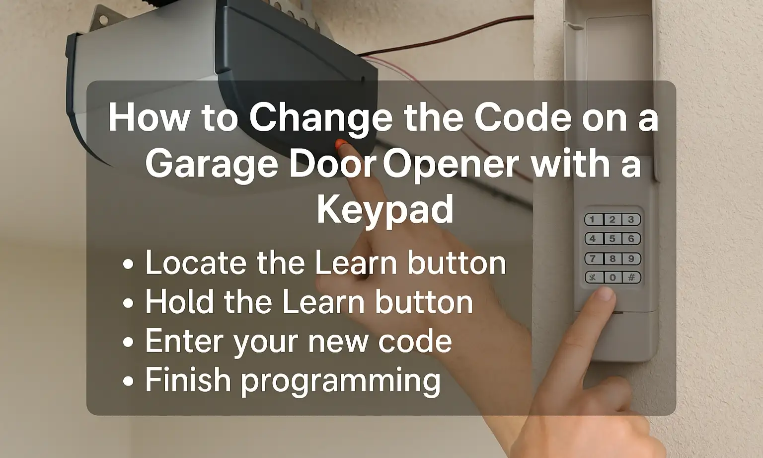 How to Change the Code on a Garage Door Opener with a Keypad