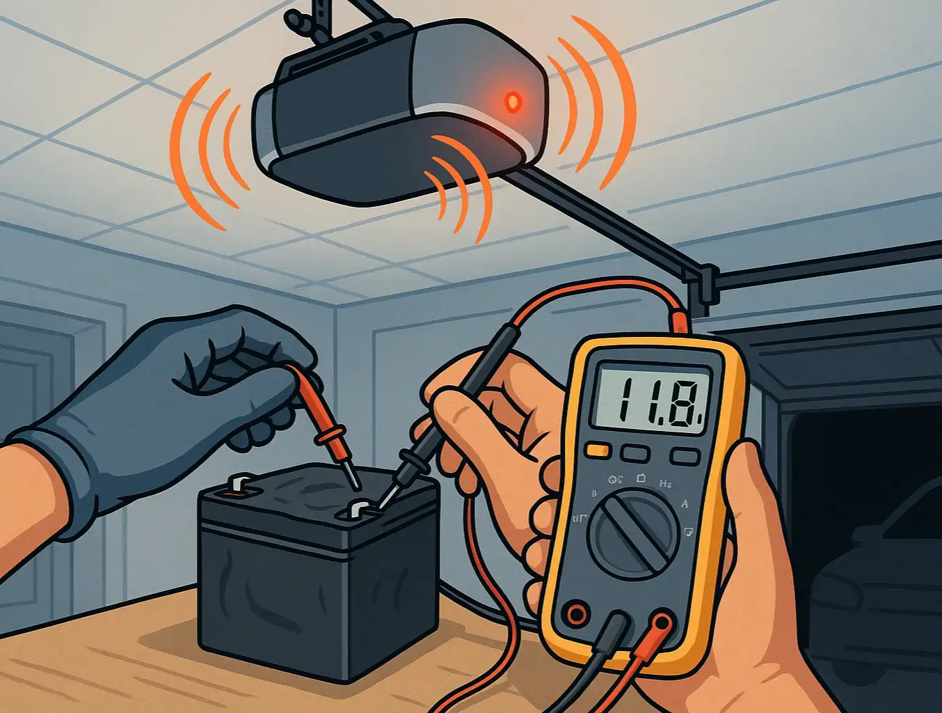 How to Effectively Test & Diagnose a Dying Garage Door Opener Backup Battery