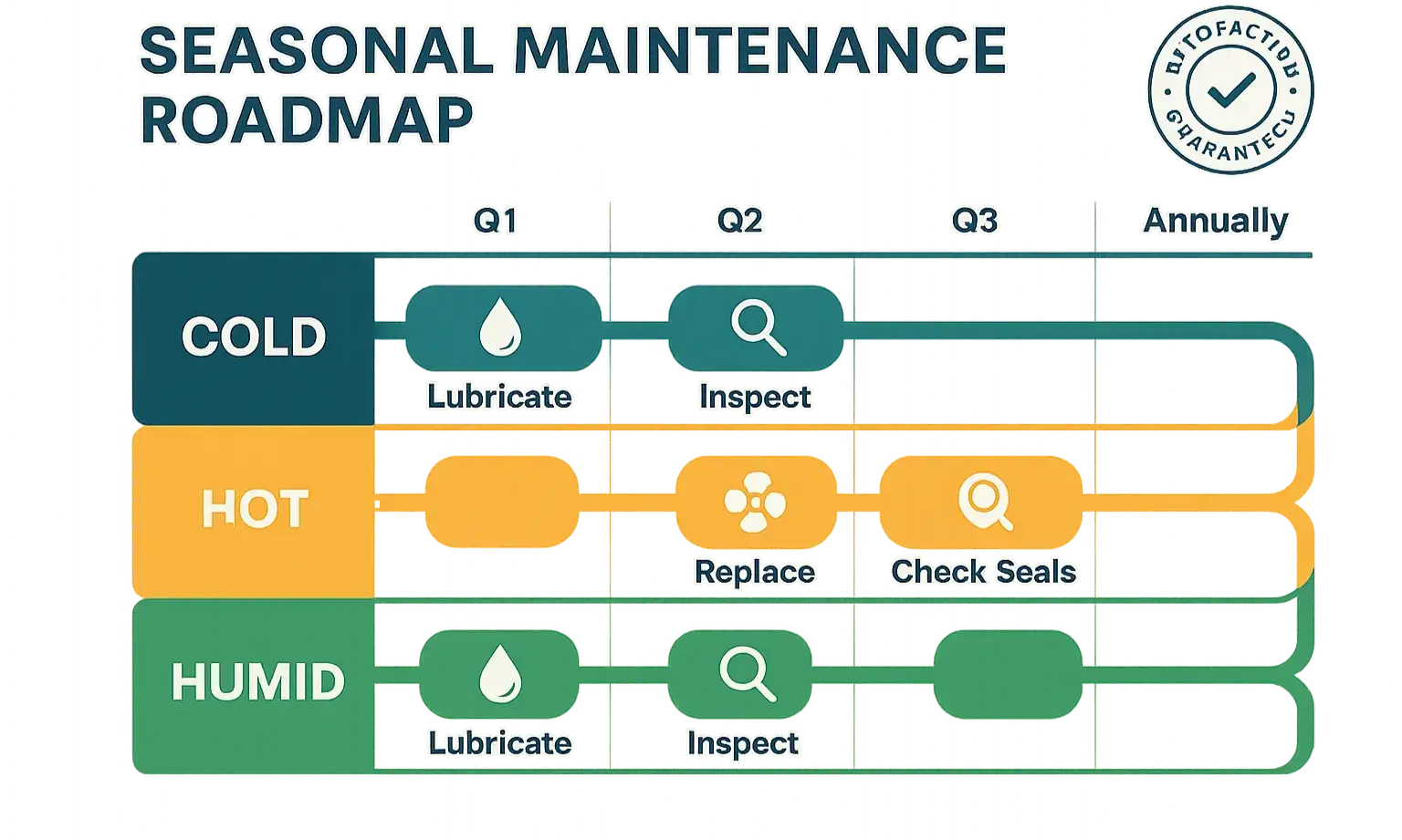 The definitive Climate & Component Maintenance Matrix simplifies complex maintenance decisions by clearly mapping climate risks to component-specific care recommendations.