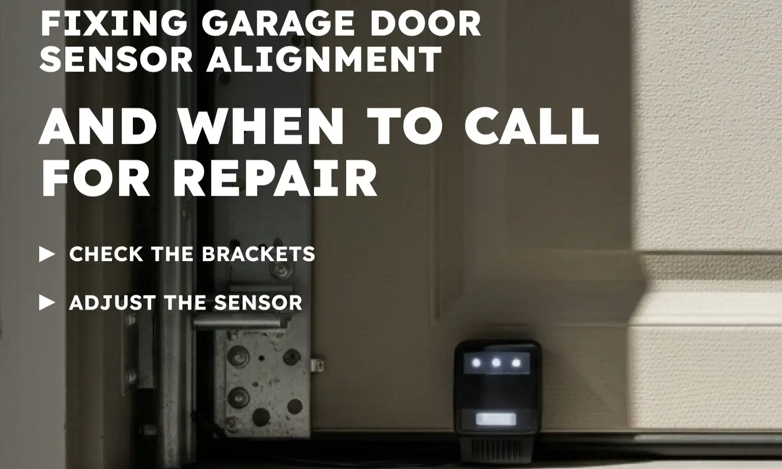 Fixing Garage Door Sensor Alignment and When to Call for Repair