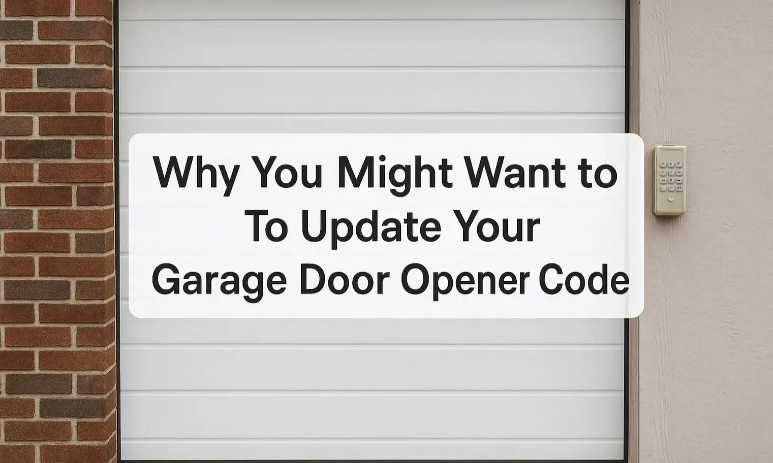 Why You Might Want to Update Your Garage Door Opener Code