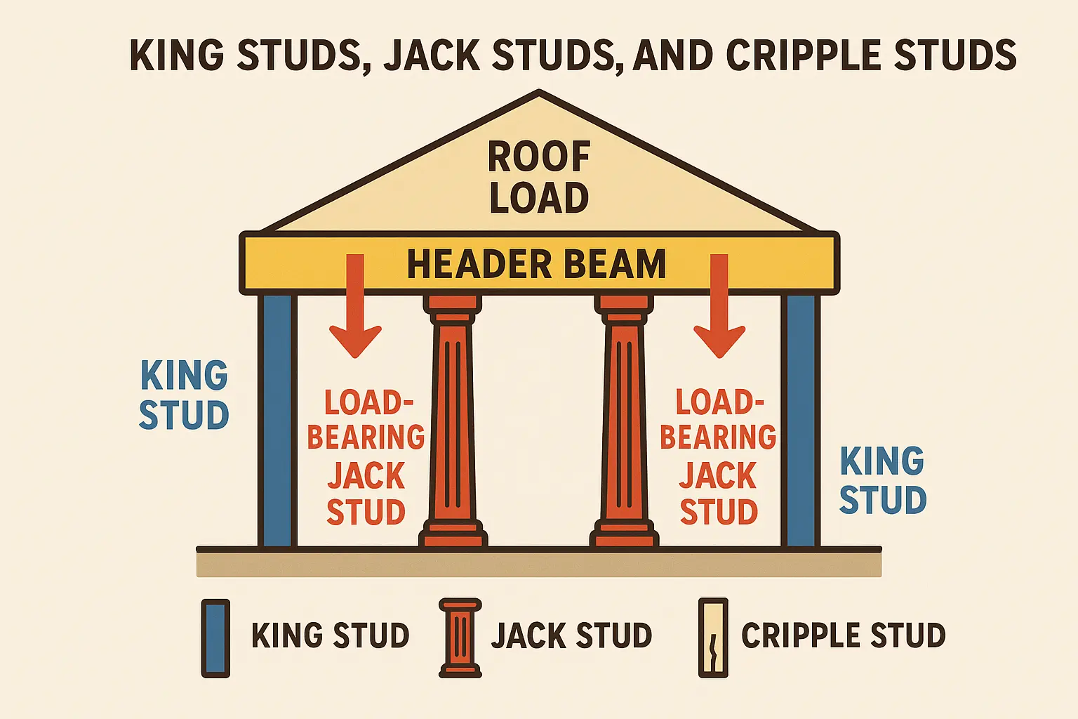Visual guide comparing nominal door sizes with precisely calculated rough and finished opening dimensions