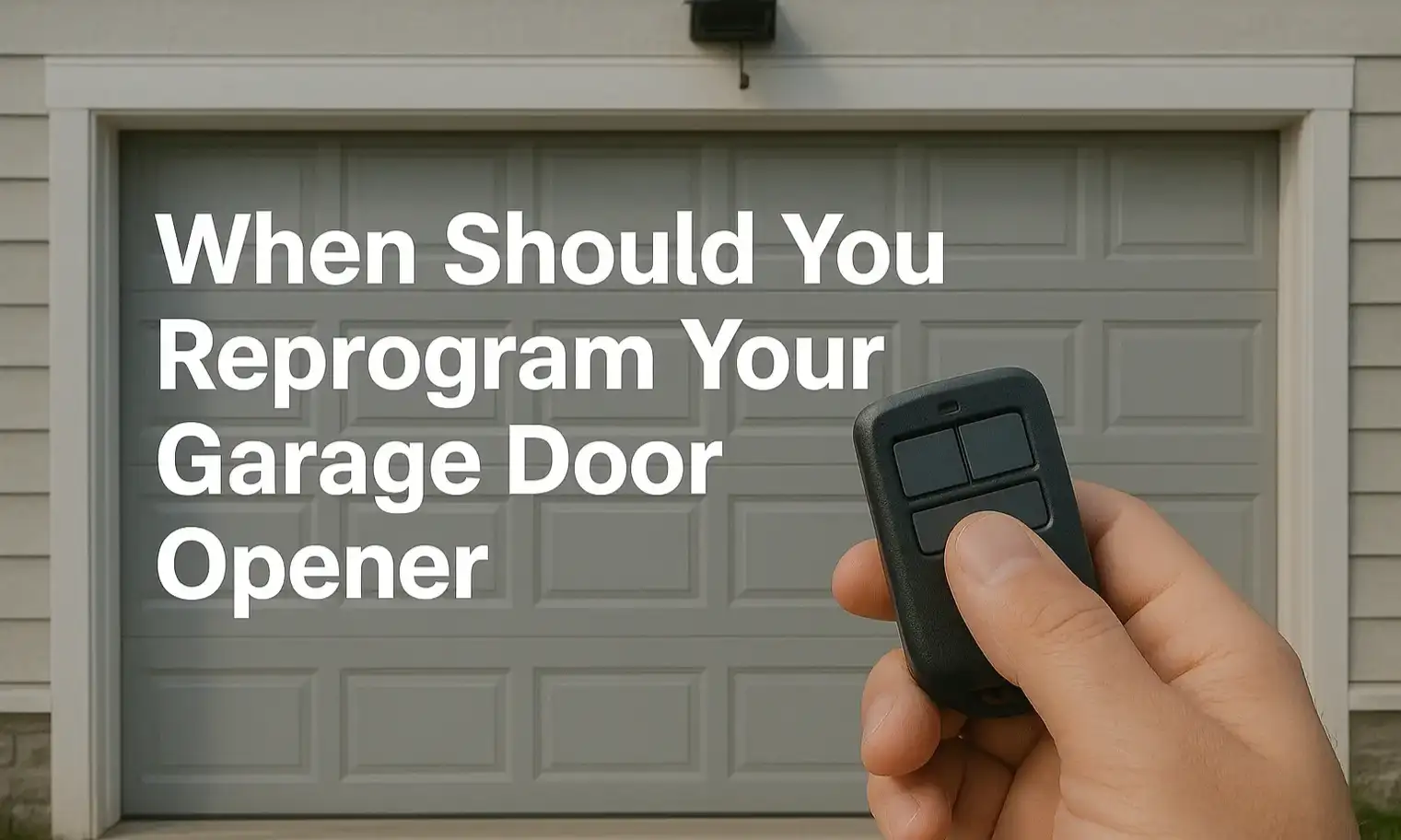 When Should You Reprogram Your Garage Door Opener