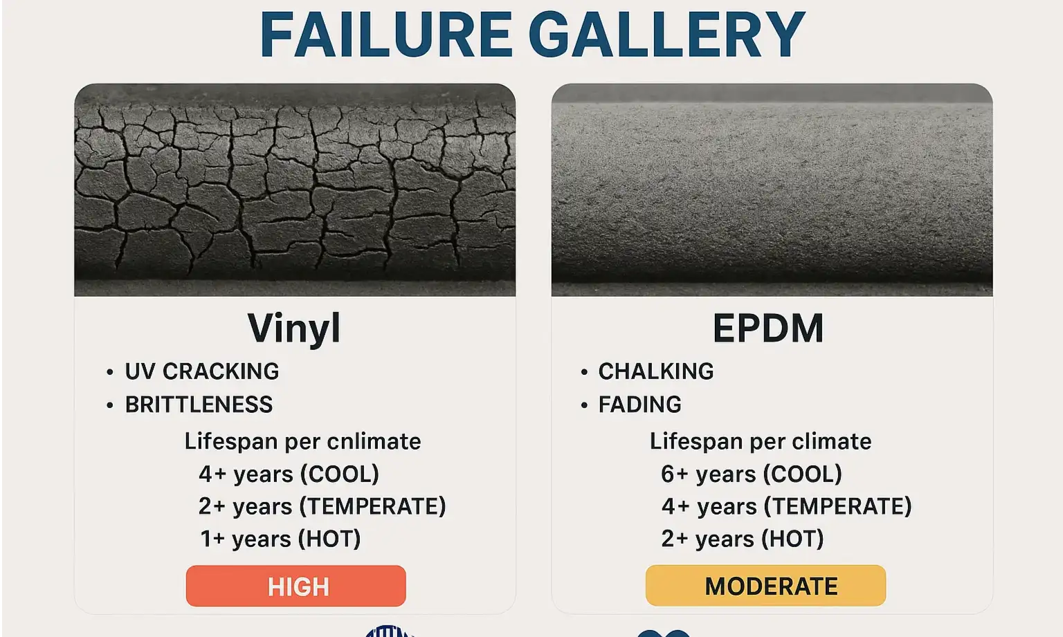 Choose the right seal for your climate with this matrix comparing performance in extreme weather.
