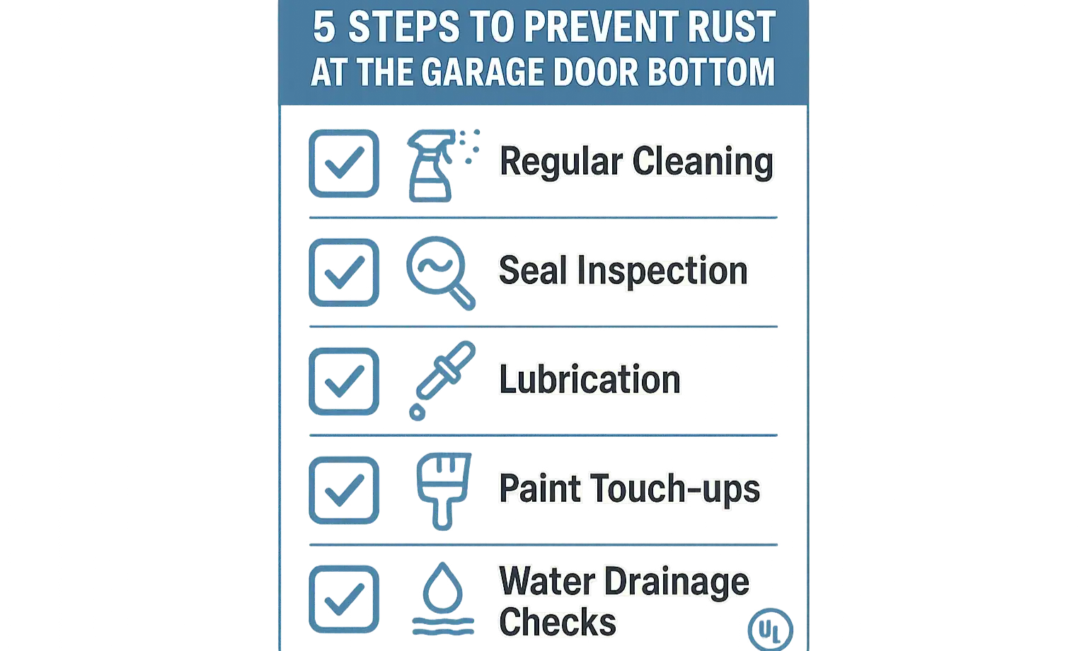 Five simple steps to prevent rust on your garage door bottom and avoid costly replacements.