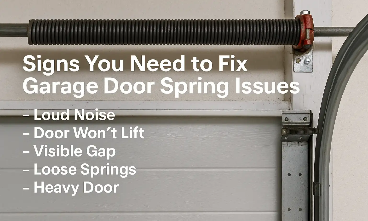 Signs You Need to Fix Garage Door Spring Issues
