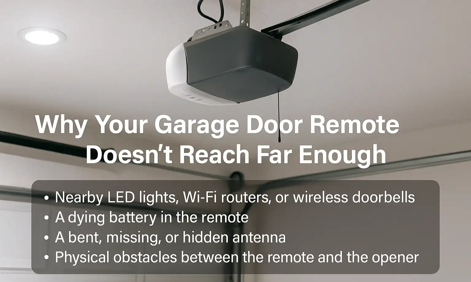 Why Your Garage Door Remote Doesn’t Reach Far Enough