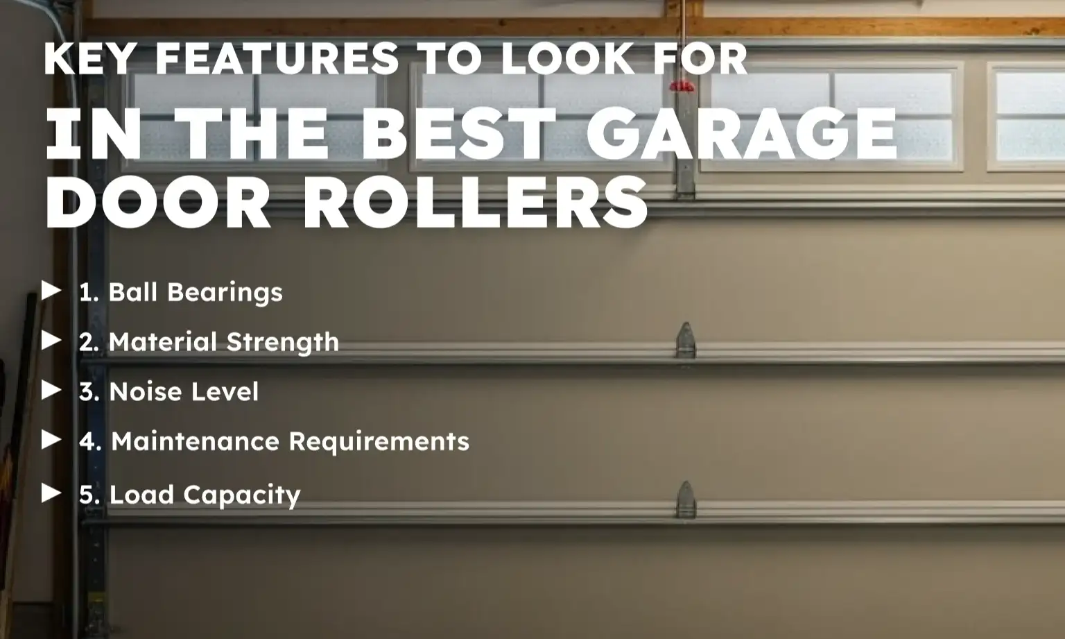 Key Features to Look for in the Best Garage Door Rollers