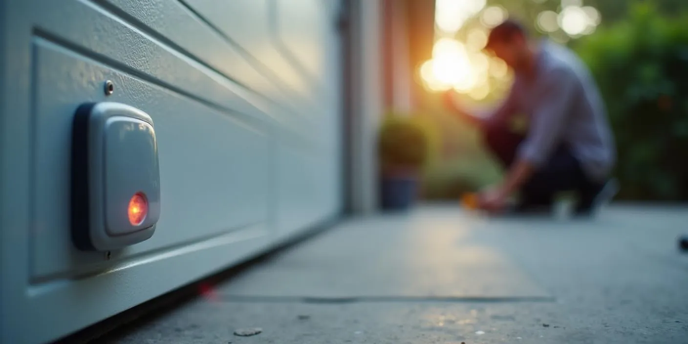 garage door motion sensor security features photo