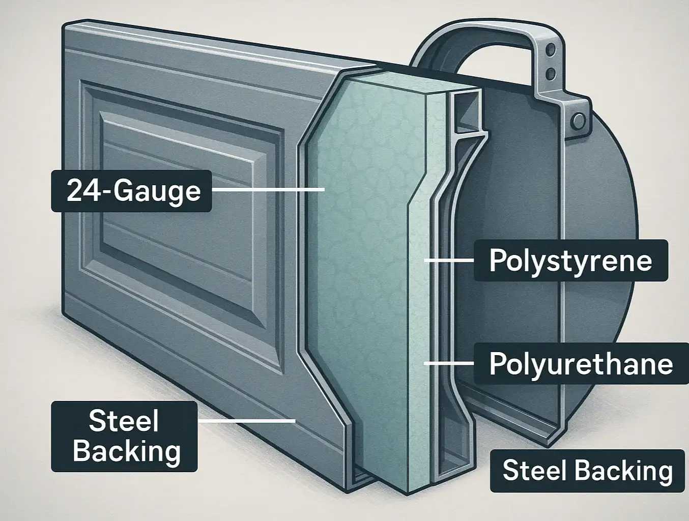 Understanding Steel Garage Door Gauges, Layers, and Core Construction