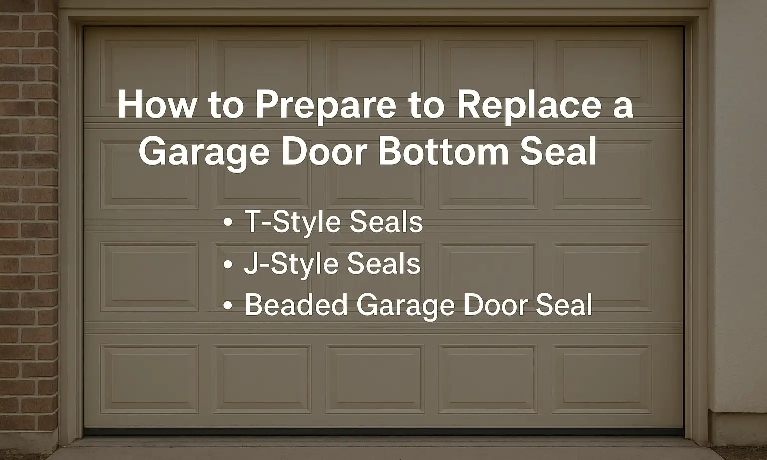 How to Prepare to Replace a Garage Door Bottom Seal