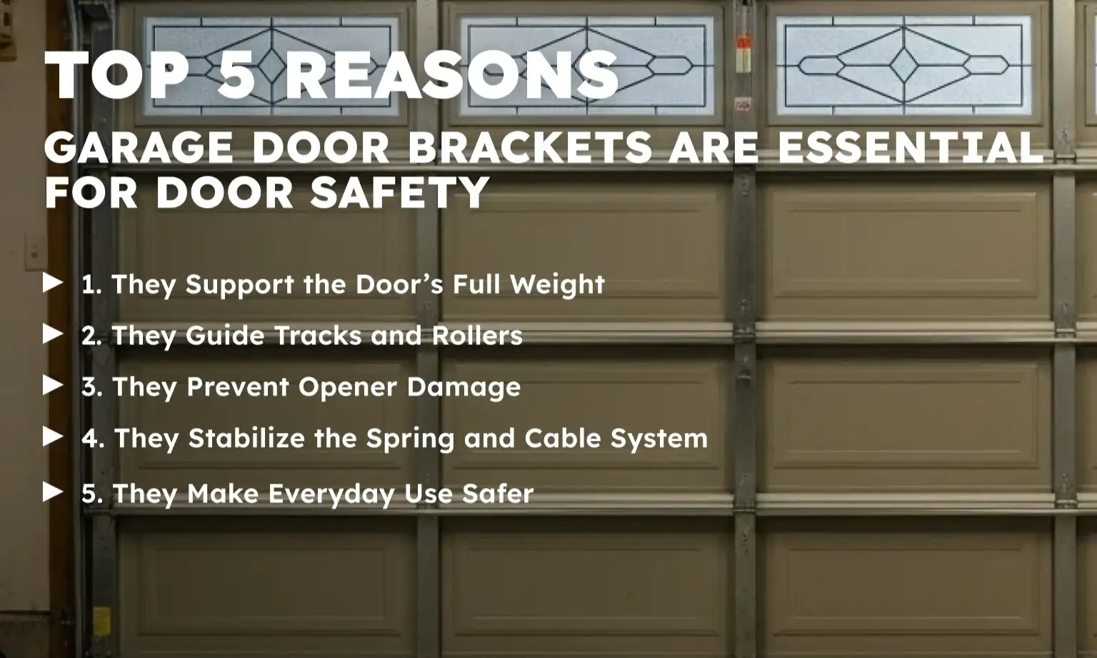 Top 5 Reasons Garage Door Brackets Are Essential for Door Safety