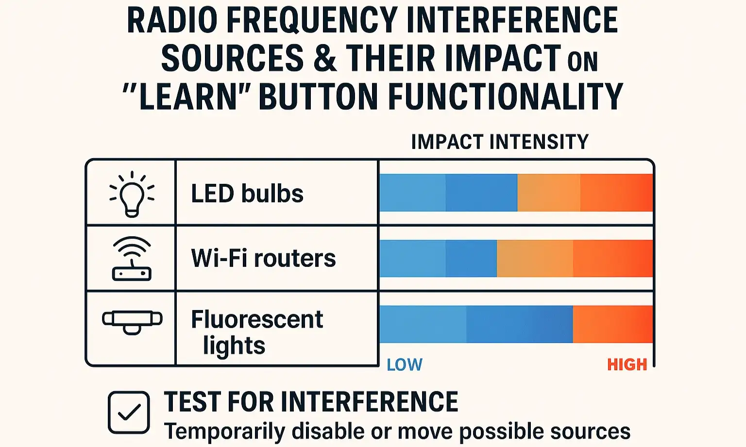 Visualize interference factors blocking your learn button to troubleshoot smarter and choose the right equipment.