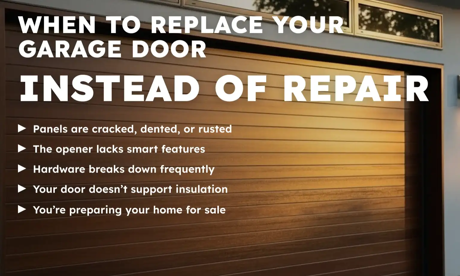 When to Replace Your Garage Door Instead of Repair