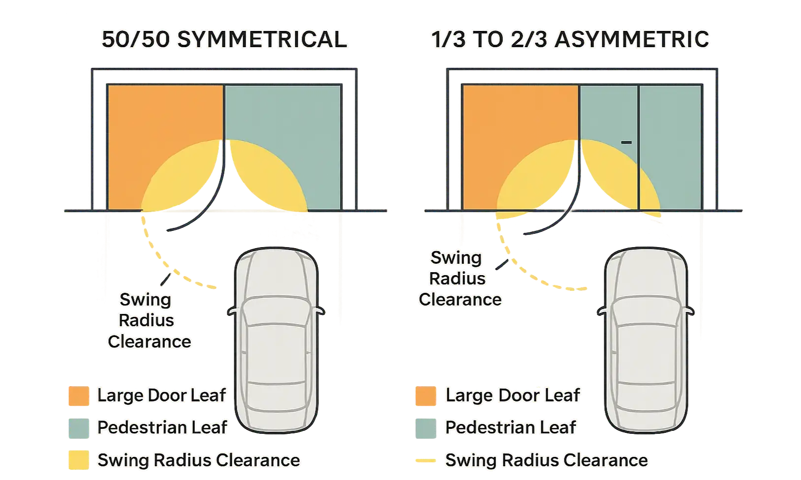 Symmetrical VS Asymmetrical Garage Doors