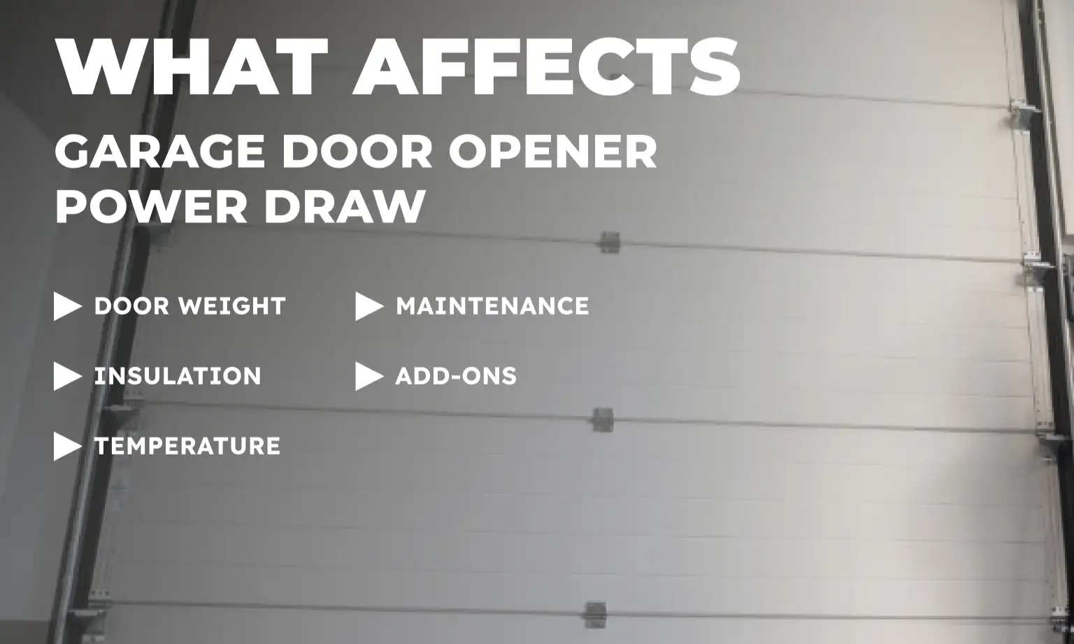 What Affects Garage Door Opener Power Draw