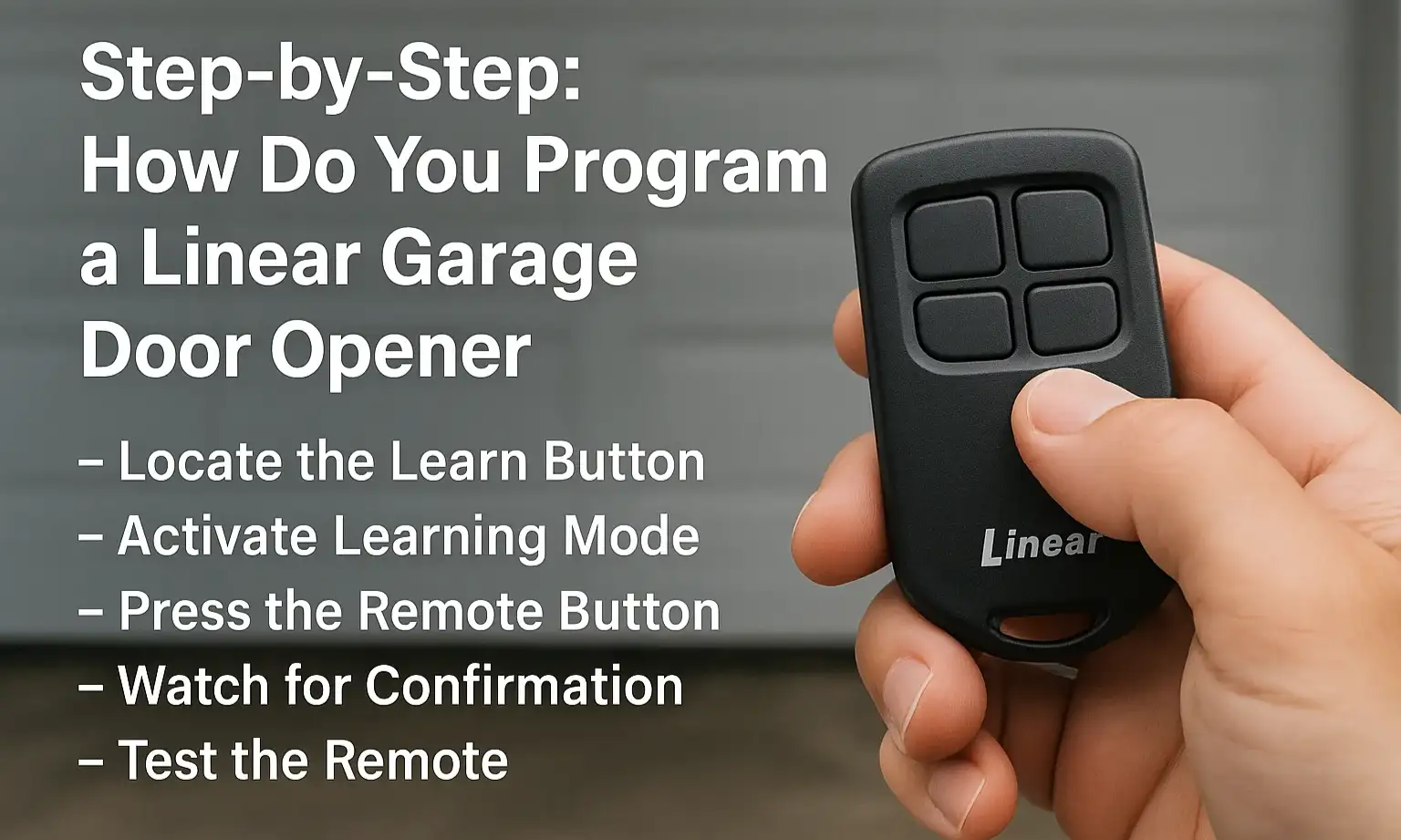 How Do You Program a Linear Garage Door Opener