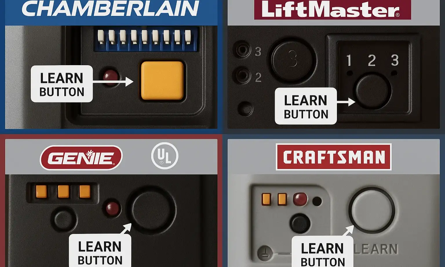 Find the Learn button fast for easy and secure keypad setup
