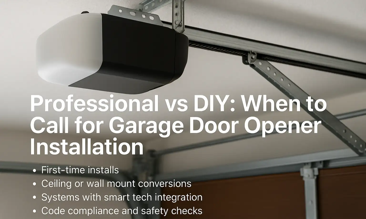 When to Call for Garage Door Opener Installation