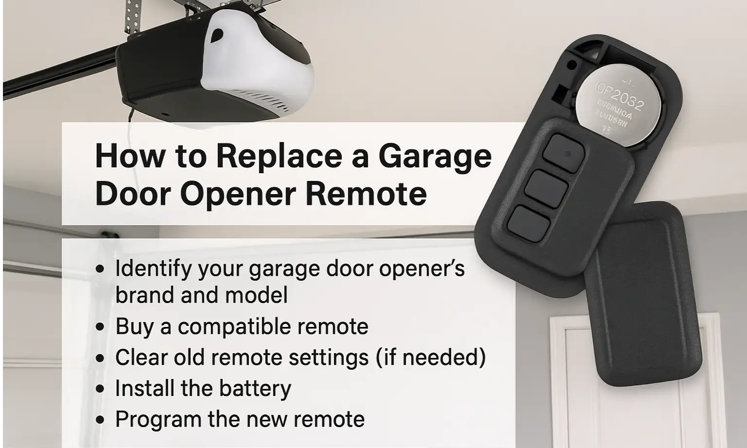 How to Replace a Garage Door Opener Remote