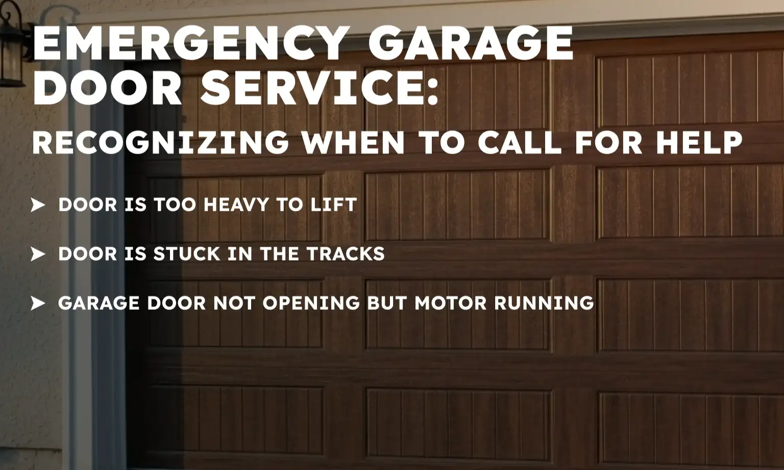 Emergency Garage Door Service