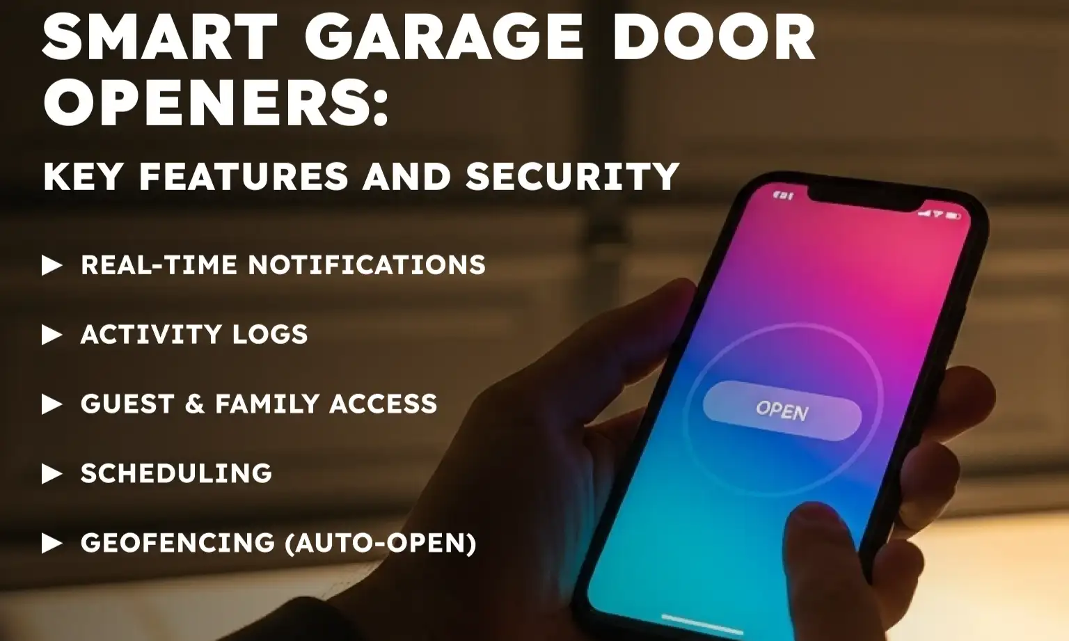 Smart Garage Door Openers: Key Features and Security
