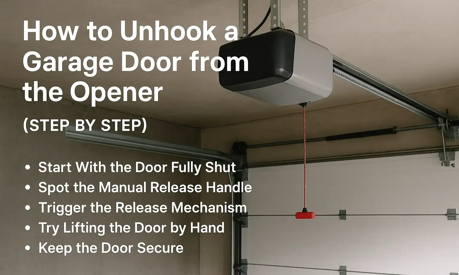 How to Unhook a Garage Door from the Opener