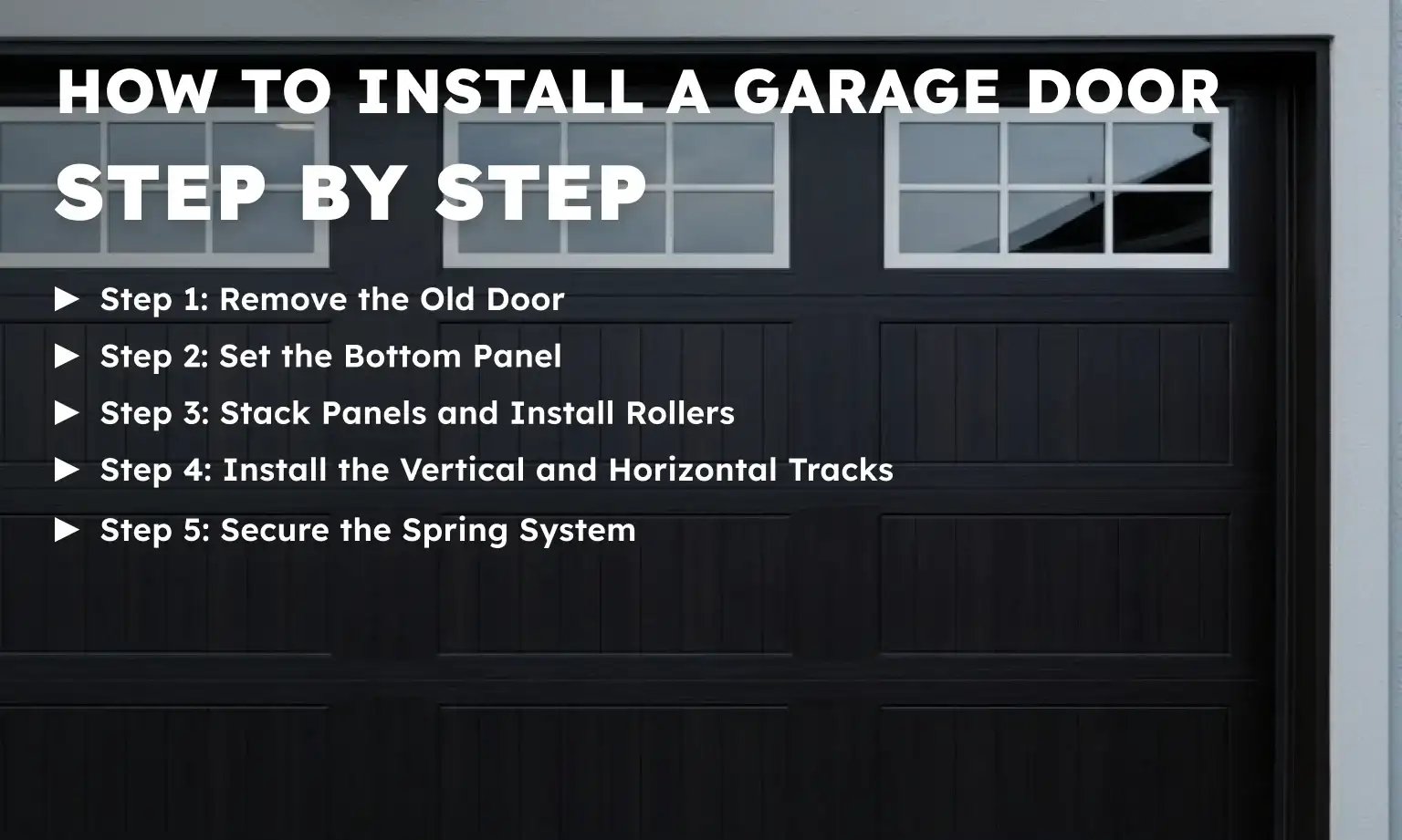 How to Install a Garage Door Step by Step