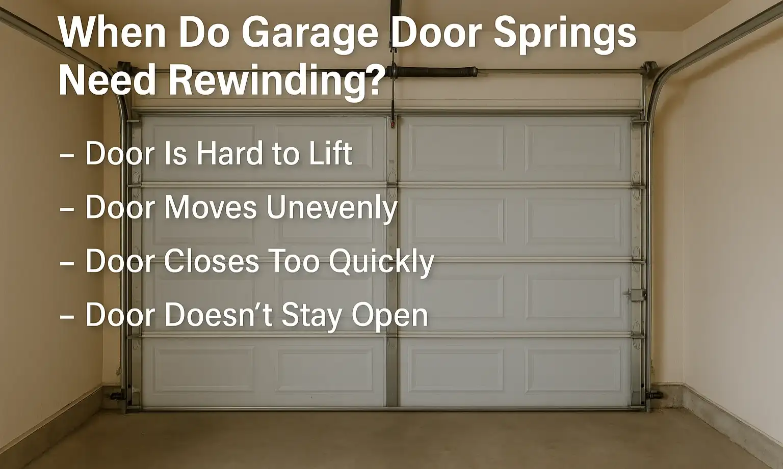 When Do Garage Door Springs Need Rewinding