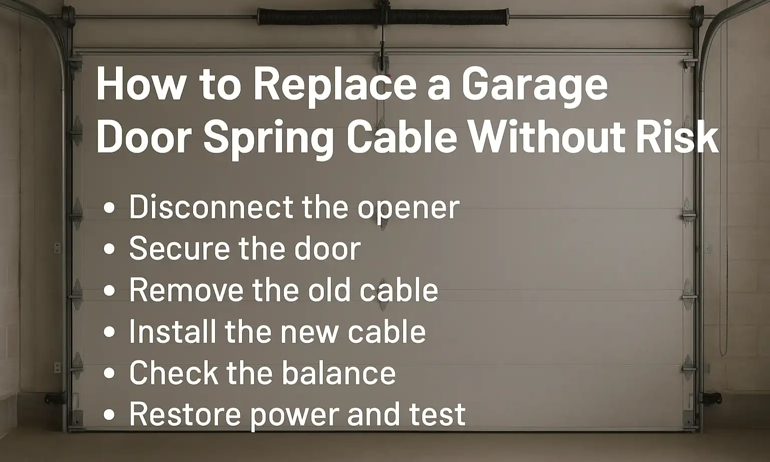 How to Replace a Garage Door Spring Cable Without Risk