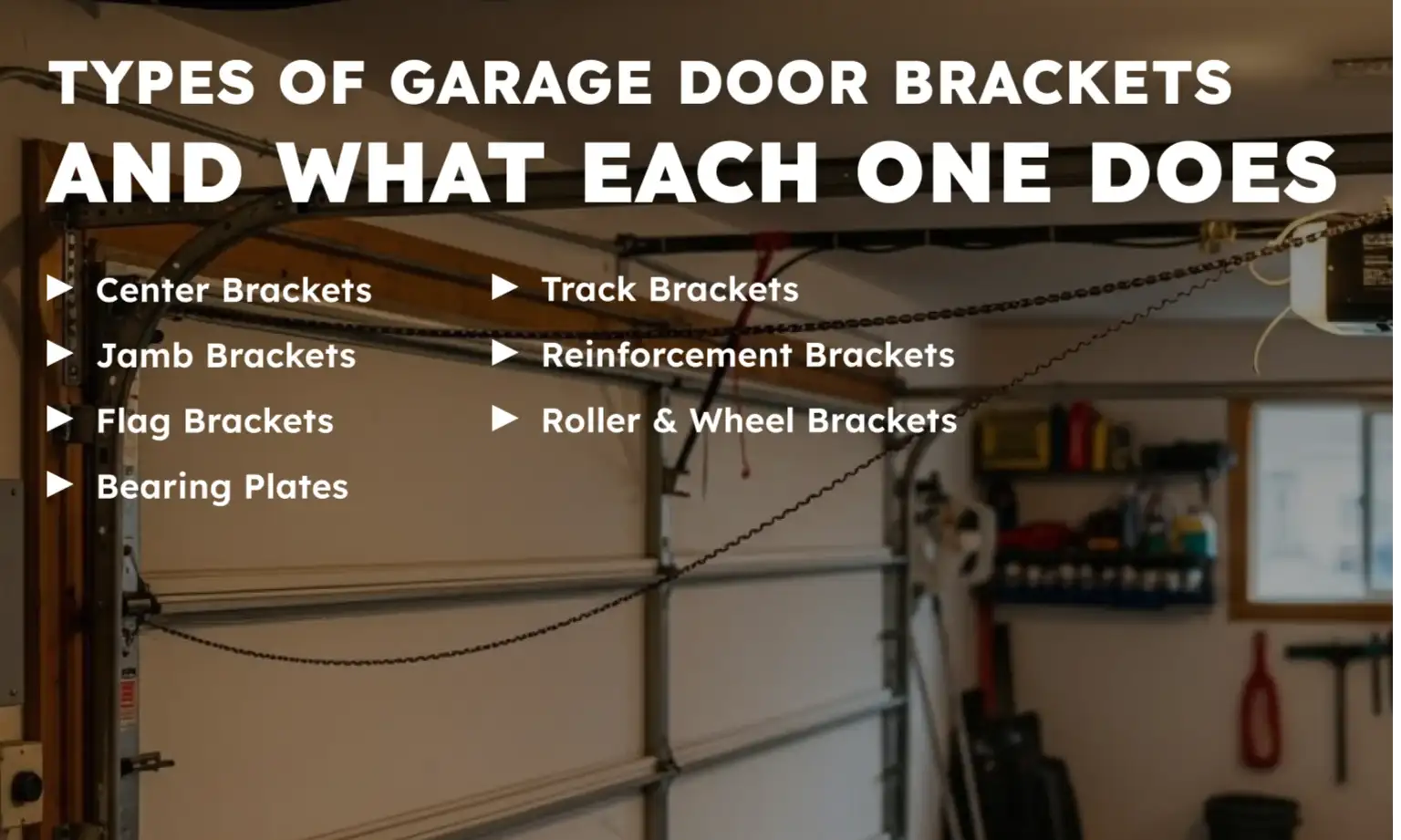 Types of Garage Door Brackets and What Each One Does