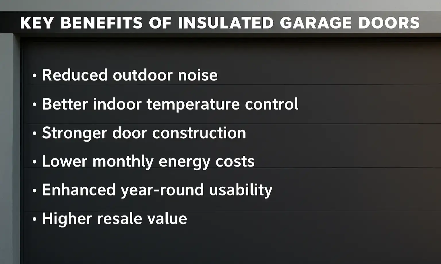 Garage Door Insulation Upgrades for Year‑Round Comfort