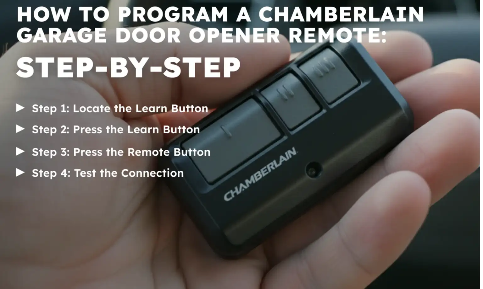 How to Program a Chamberlain Garage Door Opener Remote: Step-by-Step