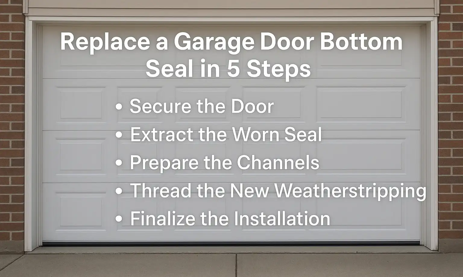 Replace a Garage Door Bottom Seal in 5 Steps
